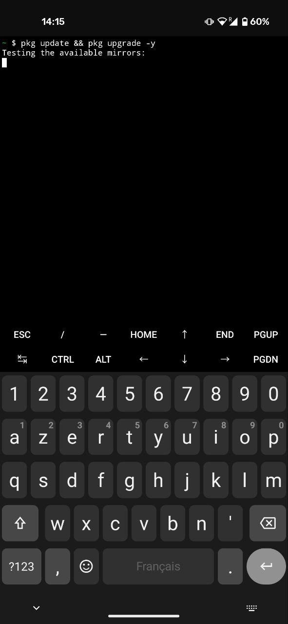 pkg install gebruiken in Termux